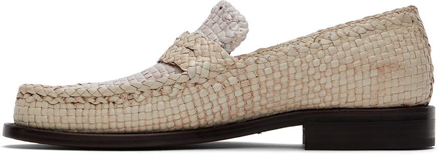Marni Off-White Woven Leather Loafers - Picture 3