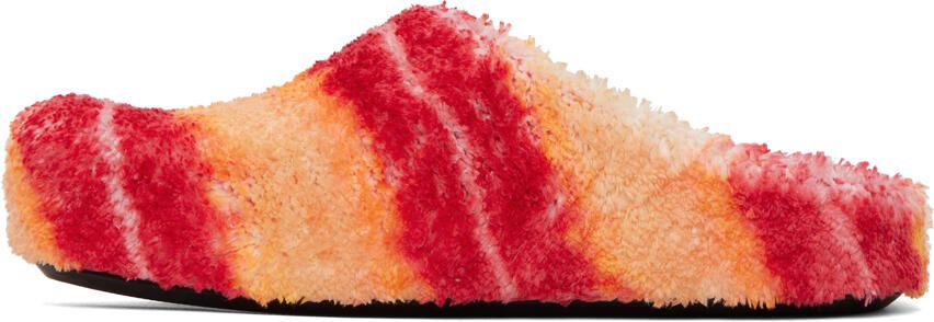 Marni Orange & Red Fussbet Sabot Loafers - Picture 4