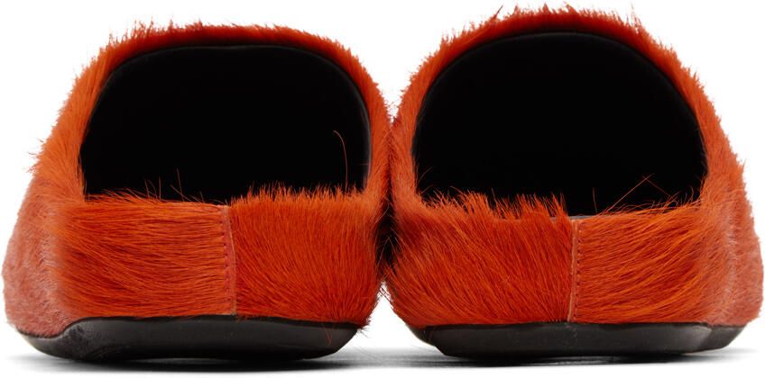 Marni Orange Fussbett Sabot Loafers