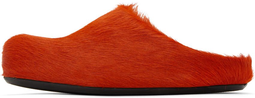 Marni Orange Fussbett Sabot Loafers - Picture 4