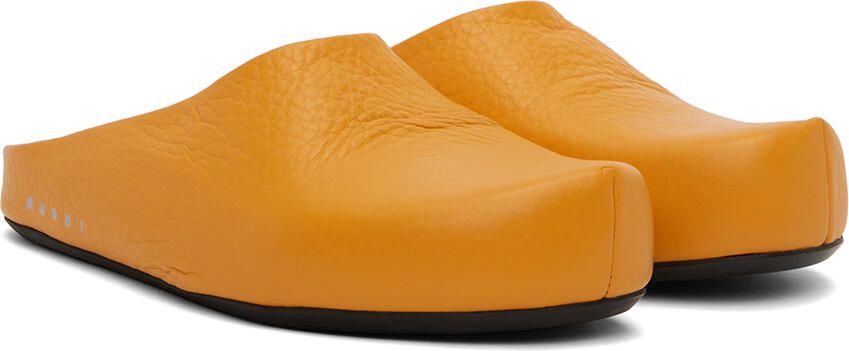 Marni Orange Fussbett Sabot Slippers - Picture 3