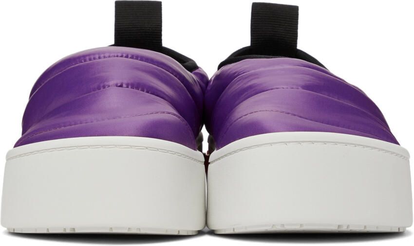 Marni Purple Puffed Nylon Slip-On Low Sneakers - Picture 3