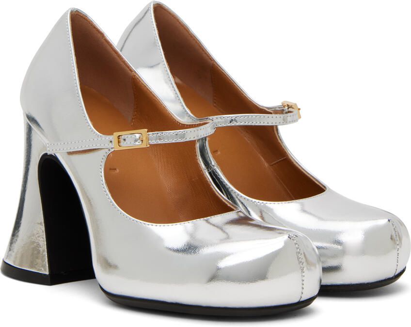 Marni Silver Mary Jane Heels - Picture 2