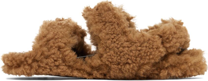 Marni Fussbett shearling sandals Brown - Picture 4