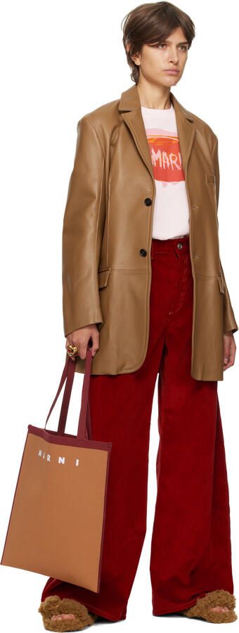 Marni Fussbett shearling sandals Brown - Picture 2