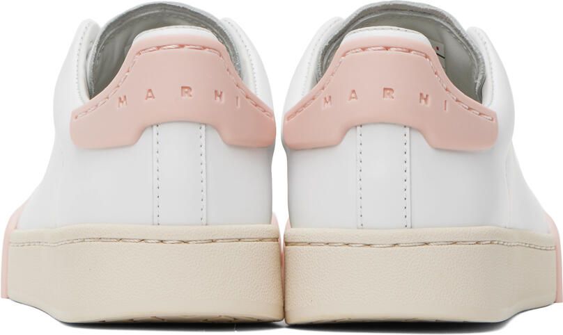 Marni White & Pink Dada Bumper Sneakers - Picture 1