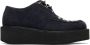 Marni Navy Suede Creeper Derbys - Thumbnail 1