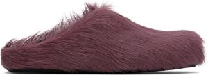 Marni Purple Calf-Hair Fussbett Sabot Loafers