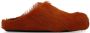 Marni Red Calf-Hair Fussbett Sabot Loafers - Thumbnail 1