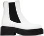 Marni White & Black Leather Chelsea Boots - Thumbnail 1