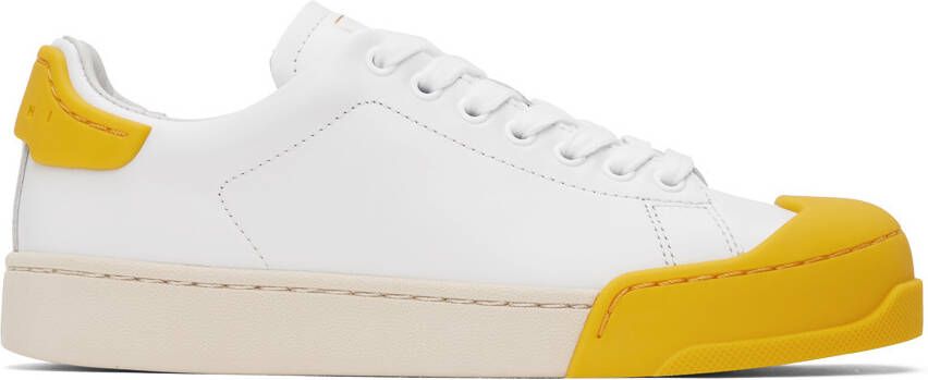 Marni White & Yellow Dada Bumper Sneakers