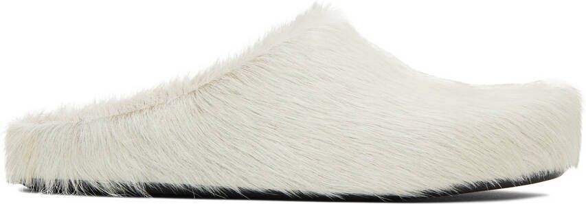 Marni Fussbet Sabot calf-hair slippers White - Picture 2