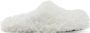 Marni White Shearling Fussbett Sabot Slippers - Thumbnail 1