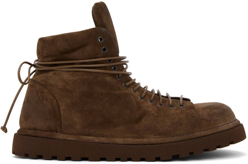 Marsèll Brown Suede Lace-Up Boots