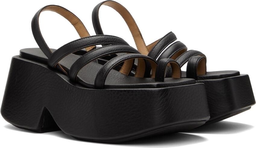Marsèll Black Zeppo Sandals - Picture 2