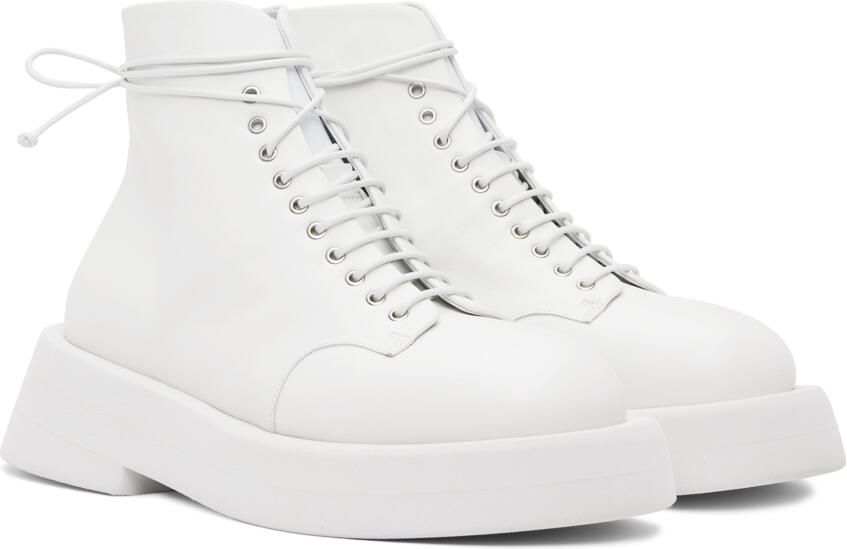 Marsèll White Gomme Gommellone Boots - Picture 2