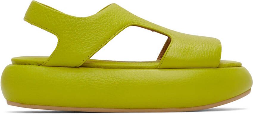 Marsèll SSENSE Exclusive Green Ciambellona Sandals