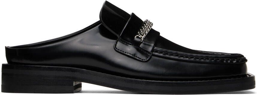 Martine Rose Black Square Toe Loafers - Picture 5