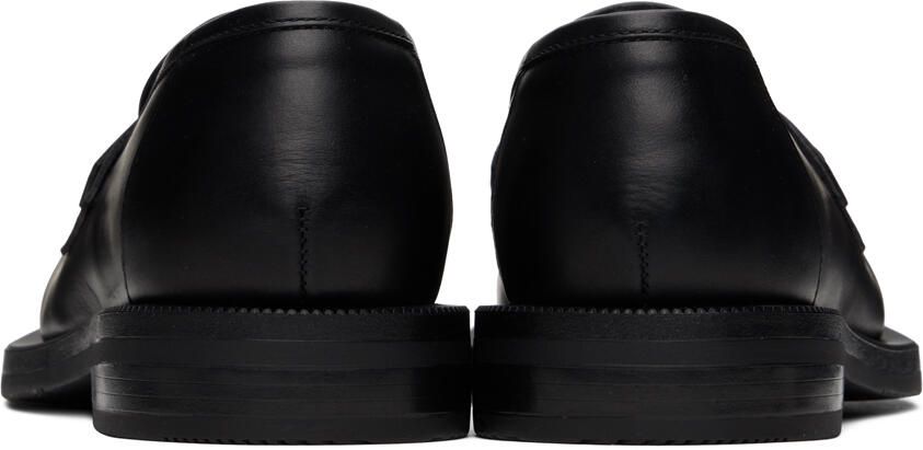Martine Rose Black Bulb Toe Ring Loafers