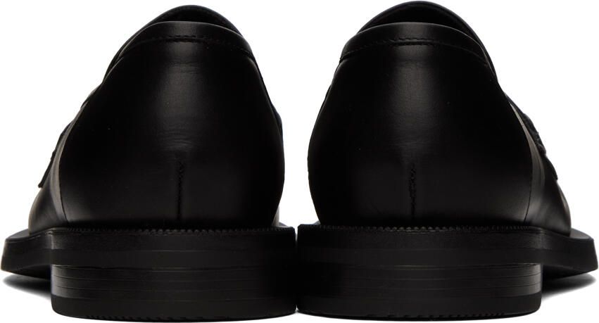 Martine Rose Black Bulb Toe Ring Loafers