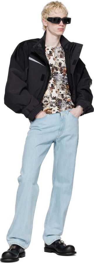 Martine Rose Black Bulb Toe Ring Loafers - Picture 3