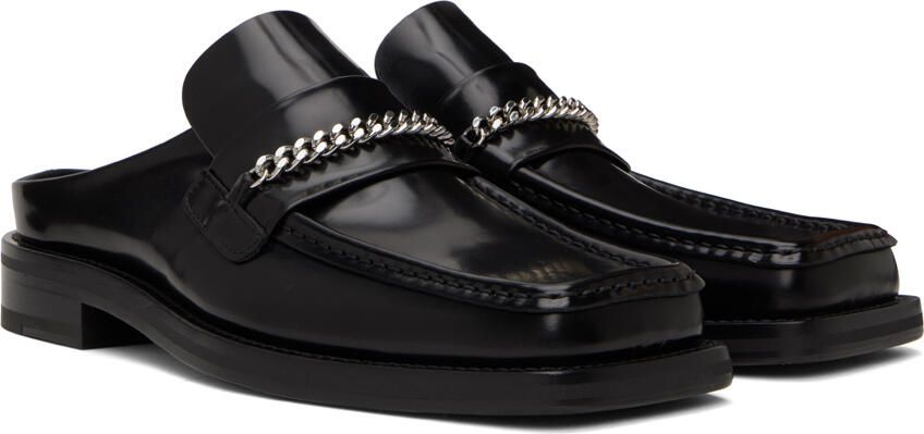 Martine Rose Black Square Toe Loafers - Picture 2