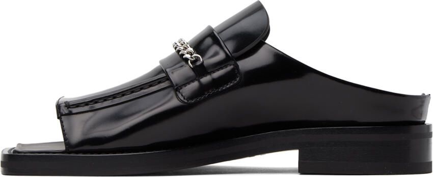 Martine Rose Black Square Toe Mules - Picture 4