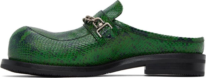 Martine Rose Green Chain Mules - Picture 5