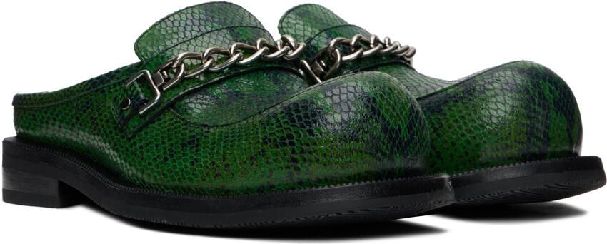 Martine Rose Green Chain Mules - Picture 3