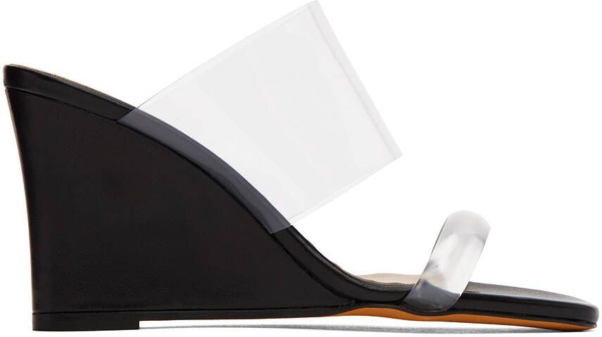 Maryam Nassir Zadeh Transparent & Black Olympia Wedge Sandals