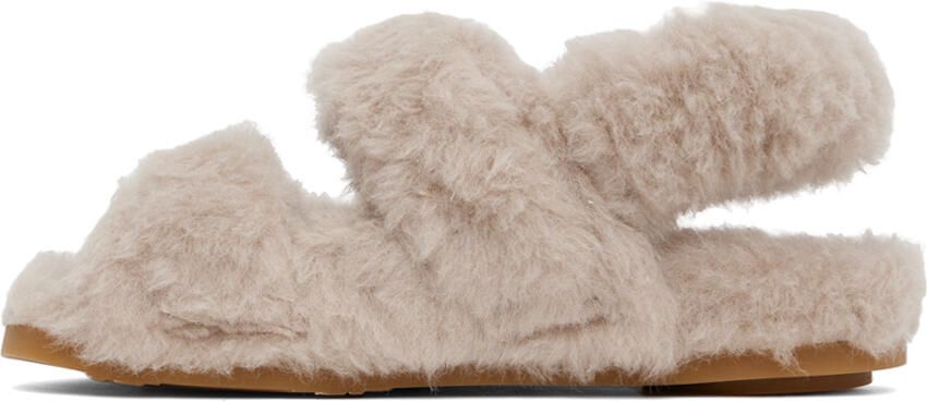 Max Mara Beige Teddy Sandals - Picture 3