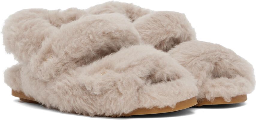 Max Mara Beige Teddy Sandals - Picture 2