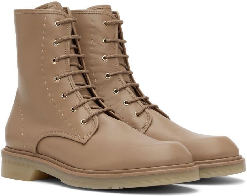 Max Mara White Leather Maxiv Sneakers - Picture 2