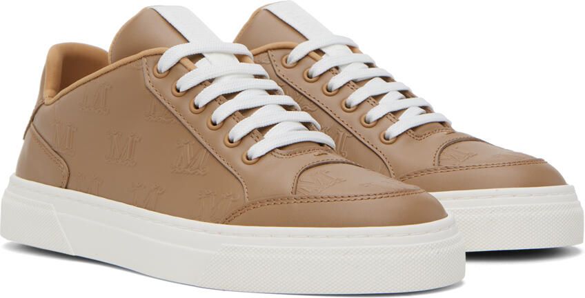 Max Mara Tan Damier Sneakers - Picture 2