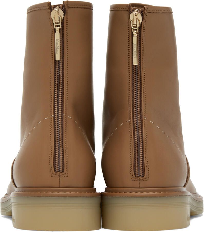 Max Mara Tan Urban Combat Boots