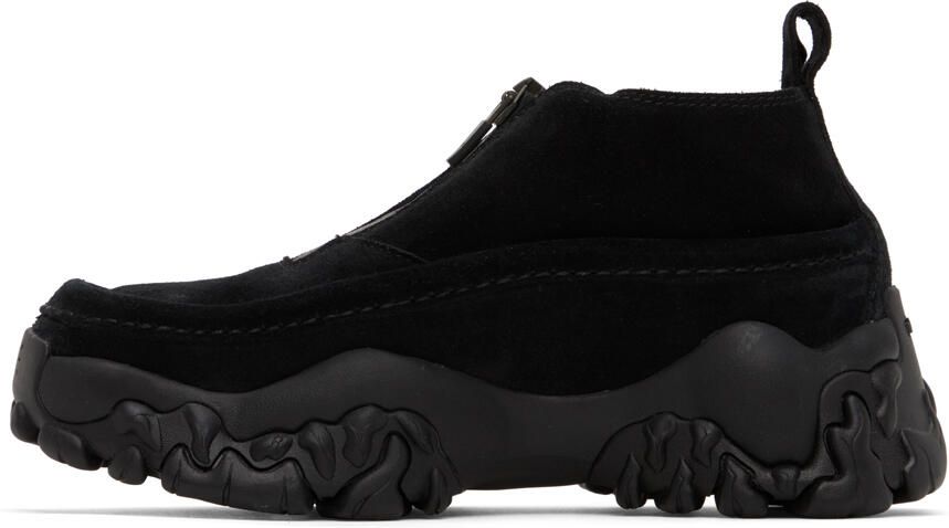 MCQ Black Crimp Moccasin Boots - Picture 3