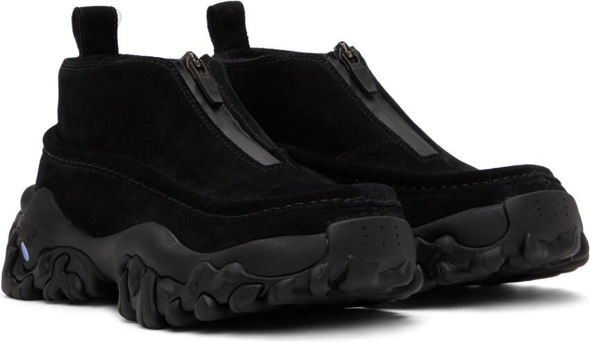 MCQ Black Crimp Moccasin Boots - Picture 2
