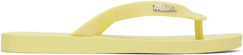Melissa Yellow Sun Long Beach Flip Flops - Picture 5