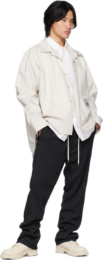 Miharayasuhiro White General Scale Past Lace-Up Boots - Picture 4