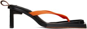 Miista Black & Orange Joyce Heeled Sandals