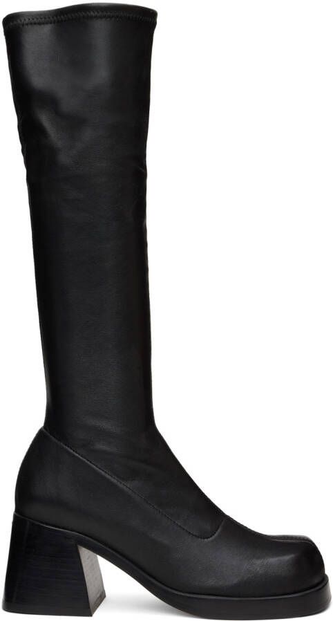 Miista Black Hedy Mid-Calf Boots