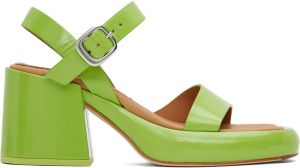 Miista Green Beverly Heeled Sandals