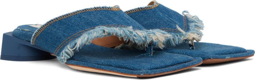 Miista Blue Pythia Denim Heeled Sandals - Picture 2