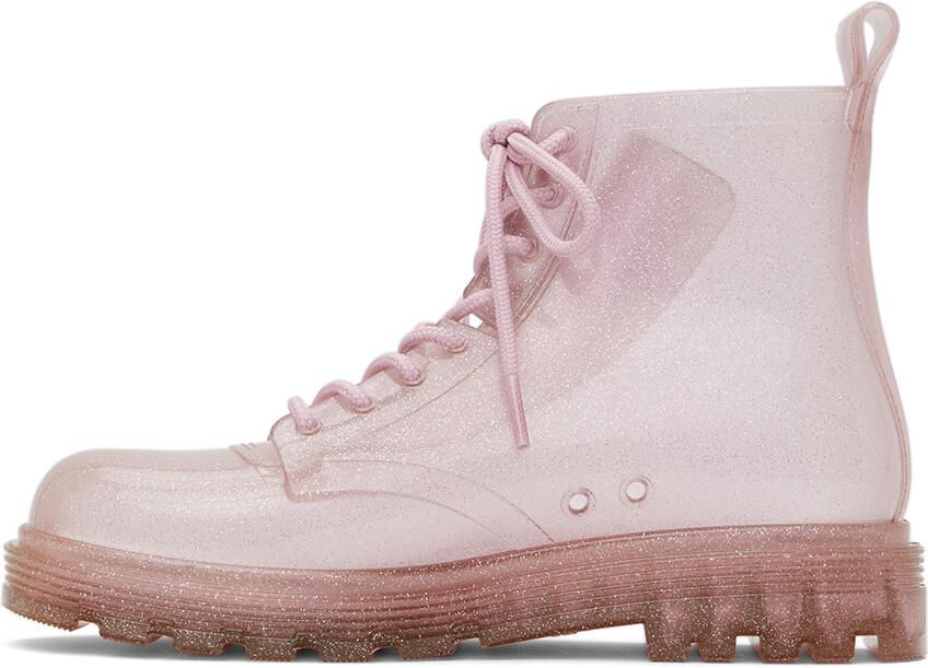 Mini Melissa Kids Pink Coturno Boots - Picture 3