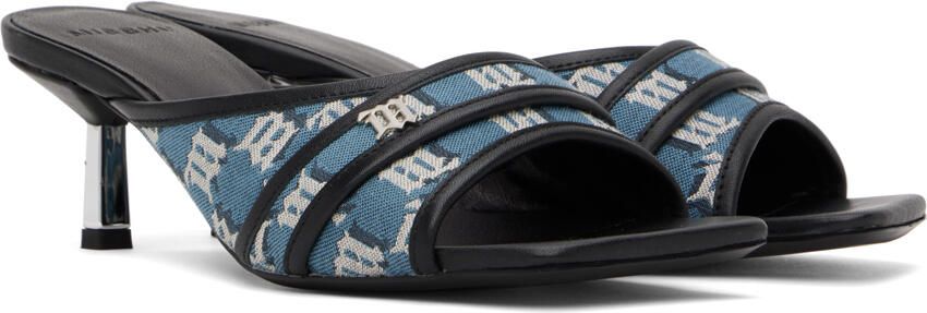 MISBHV Blue Slip-On Heeled Sandals - Picture 2