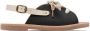 Misha & Puff Kids Black & White Lace-Up Sandals - Thumbnail 1
