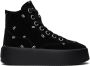 MM6 Maison Margiela Black 6 Platform High Sneakers - Thumbnail 1
