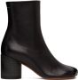 MM6 Maison Margiela Black 6 Anatomic Ankle Boots - Thumbnail 1