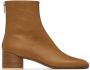 MM6 Maison Margiela Brown Leather Boots - Thumbnail 1