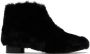 MM6 Maison Margiela Kids Black Faux-Fur Ankle Boots - Thumbnail 1